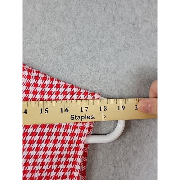 Lands' End Red Gingham Check Sleeveless Button Up Tank Women's Plus 2X - Picture 9 of 11